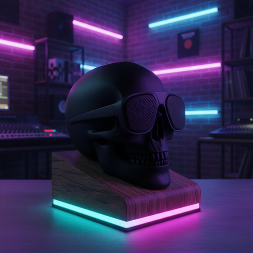 Skull Head Speaker Portable Mini Bluetooth-Compatible Wireless HD Stereo Speakers Skull Head Subwoofer Creative Home Ornament