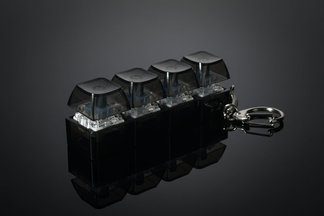 4/9 Keys Mechanical Keyboard Axis Tester LED Keyboard Key Toy Stress Relief DIY Button Keycap Fidget Keychain Toys Gift