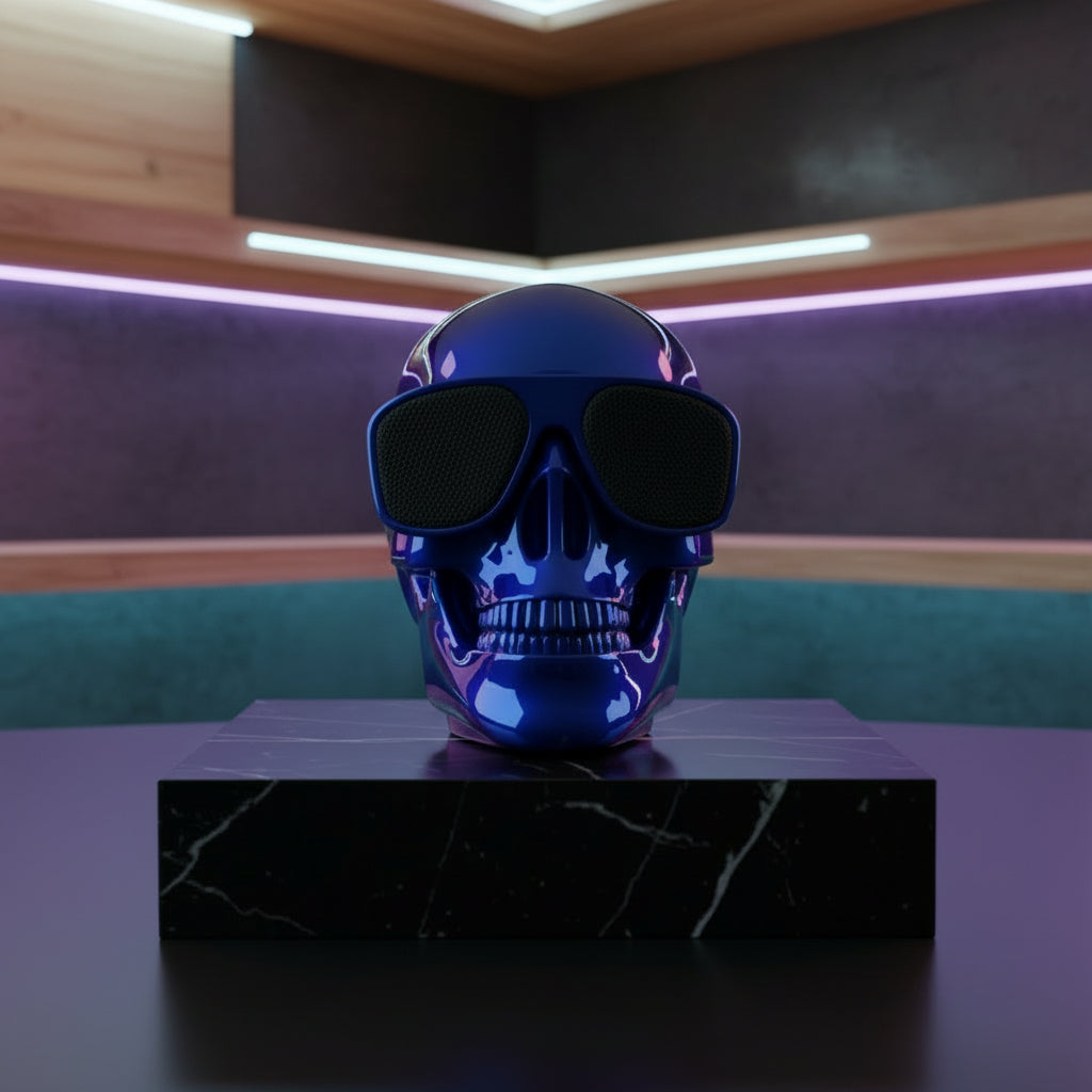 Skull Head Speaker Portable Mini Bluetooth-Compatible Wireless HD Stereo Speakers Skull Head Subwoofer Creative Home Ornament